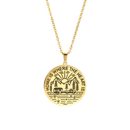 Inspirational Necklace Mountain Peak Personality Snow Mountain Necklace Simple 567085662152