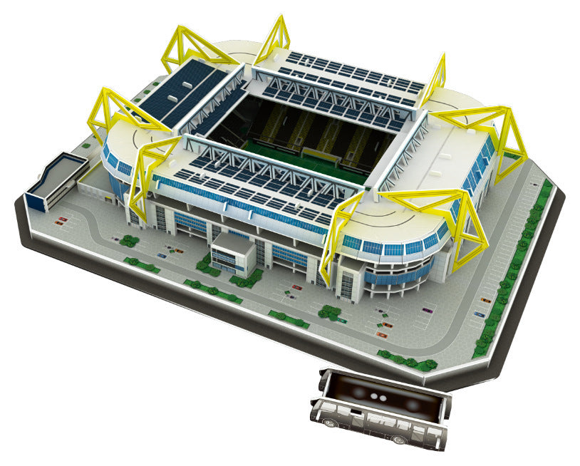 Classic Jigsaw DIY 3D Puzzle World Football Stadium European Soccer Playground Assembled Building Model Puzzle Toys For Child
