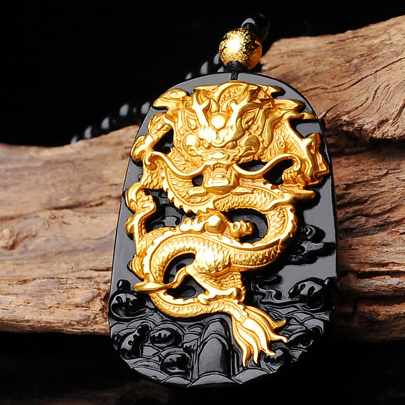 Golden Dragon Plated Pendant Necklace 5685598263617