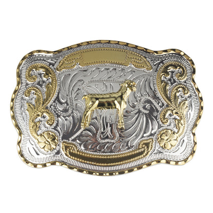 Golden Equestrian Big Head Belt Buckle Two-color Craft Alloy Smooth Buckle 568feacb 08d9 4fd6 9f9a a6748dedc46f