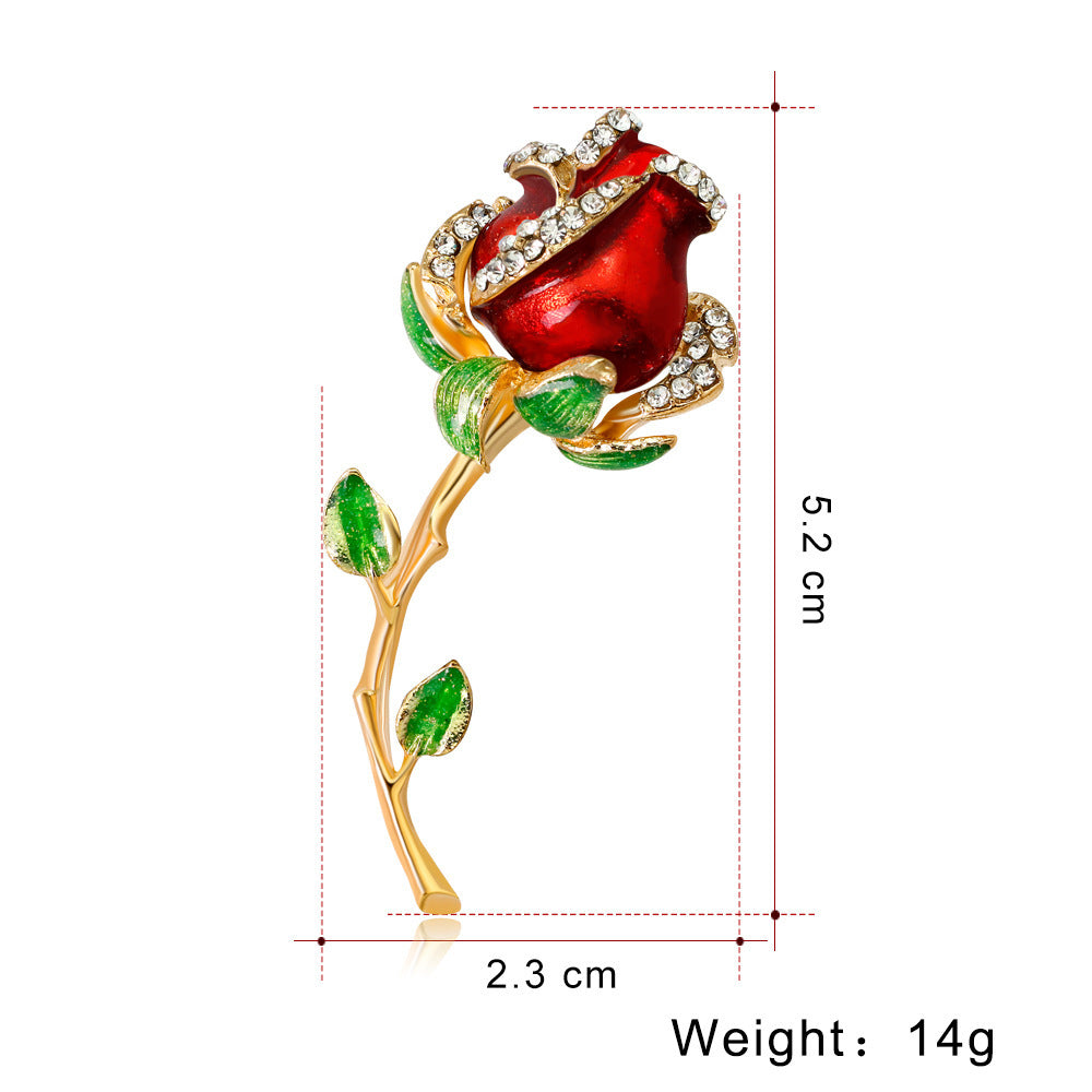 Delicate rose flower brooch ladies corsage 56925444473