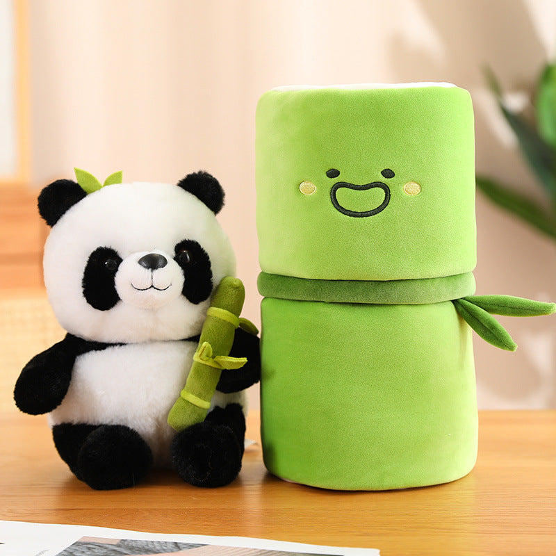 Simulated Bamboo Tube Flower Panda Pillow 56a30e77 c235 49c3 aec3 08c29f5860ad