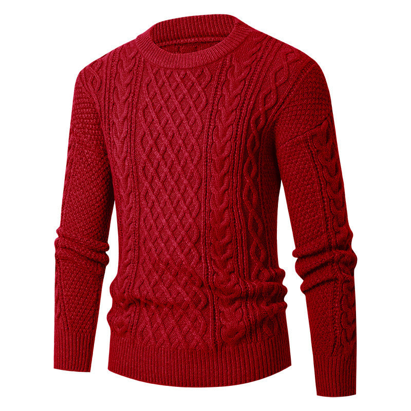 Men's Young And Middle-aged Thickened Solid Color Round Neck 56b1af2c f2dd 4694 891c b74e5a7379a6