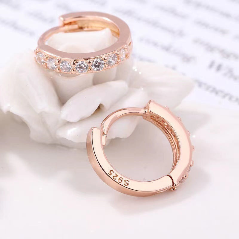 Single Row Rhinestone Earrings Female All-matching Graceful 56b3a7d5 56da 4d6d ac85 5622eac02cb8