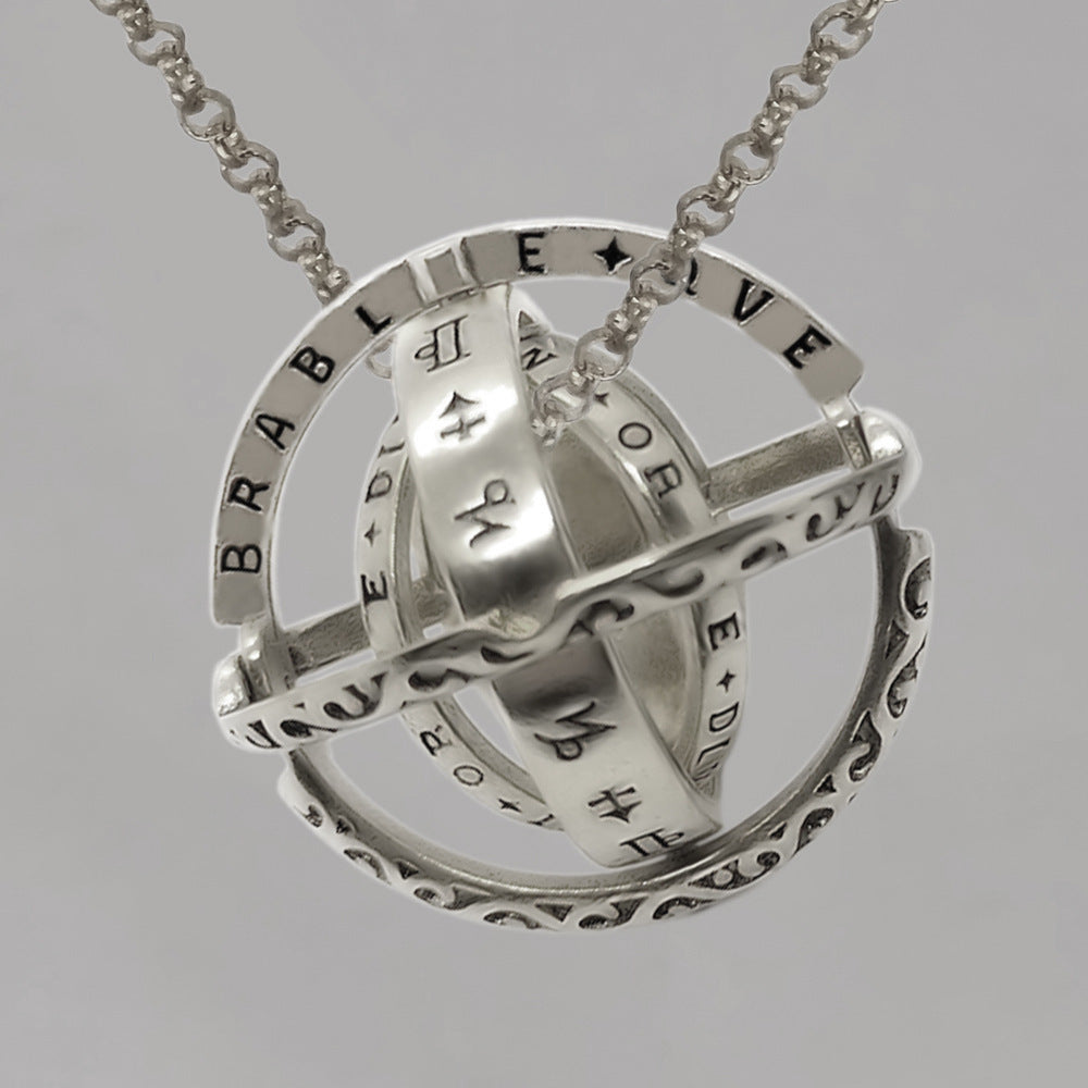 Germany Astronomical Ball Ring Necklace Europe And America Flip Deformation Universe Globe 56b4c5da 40e7 48ed 8614 f4939f0d37