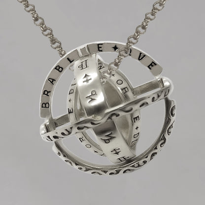 Germany Astronomical Ball Ring Necklace Europe And America Flip Deformation Universe Globe 56b4c5da 40e7 48ed 8614 f4939f0d37