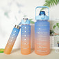 Large Capacity Gradient Three-piece Plastic Fashion Sports Portable Water Cup 56d3cfb1 a03d 49f2 bda2 f980974b2ab8