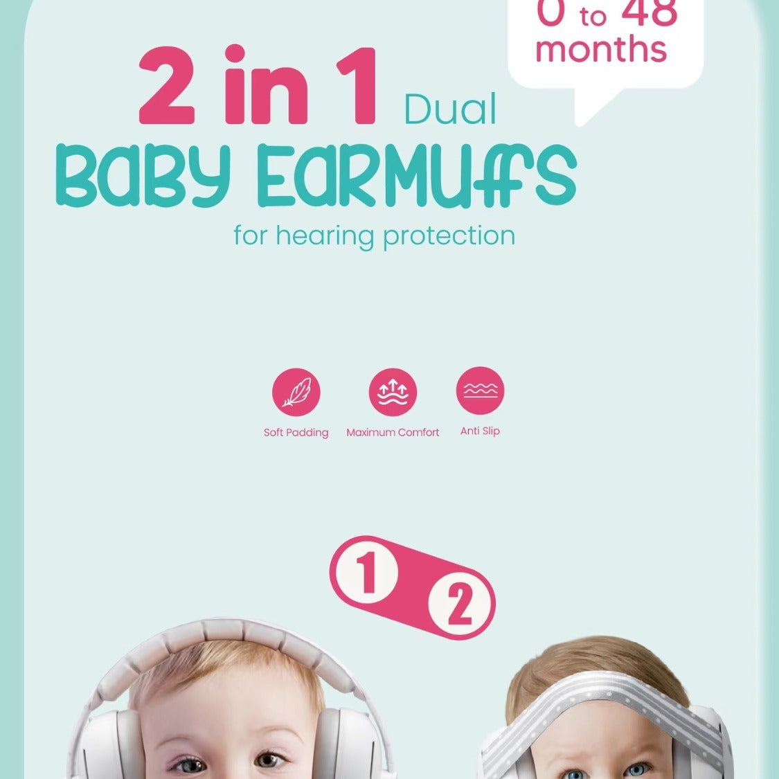 Baby Earmuffs Dual-purpose Head-mounted Noise Protection Sleep 56d5e7c7 3bf2 4a7a 9600 fa00904857bd