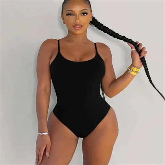 Sling Backless Tether Plus Size Solid Color Triangle One-piece Swimsuit 56de3dde 359c 4997 9dfc 8c6a4b37d4f7