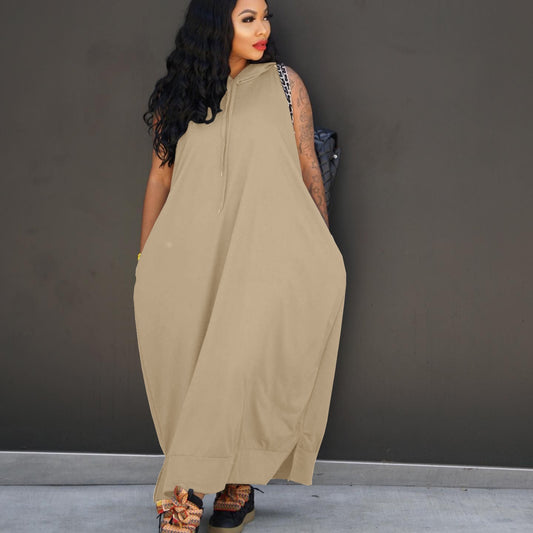 Women's Cape Sleeveless Pocket Loose Dress 56f2faff 7540 4618 9983 86cba81e0c12 fine