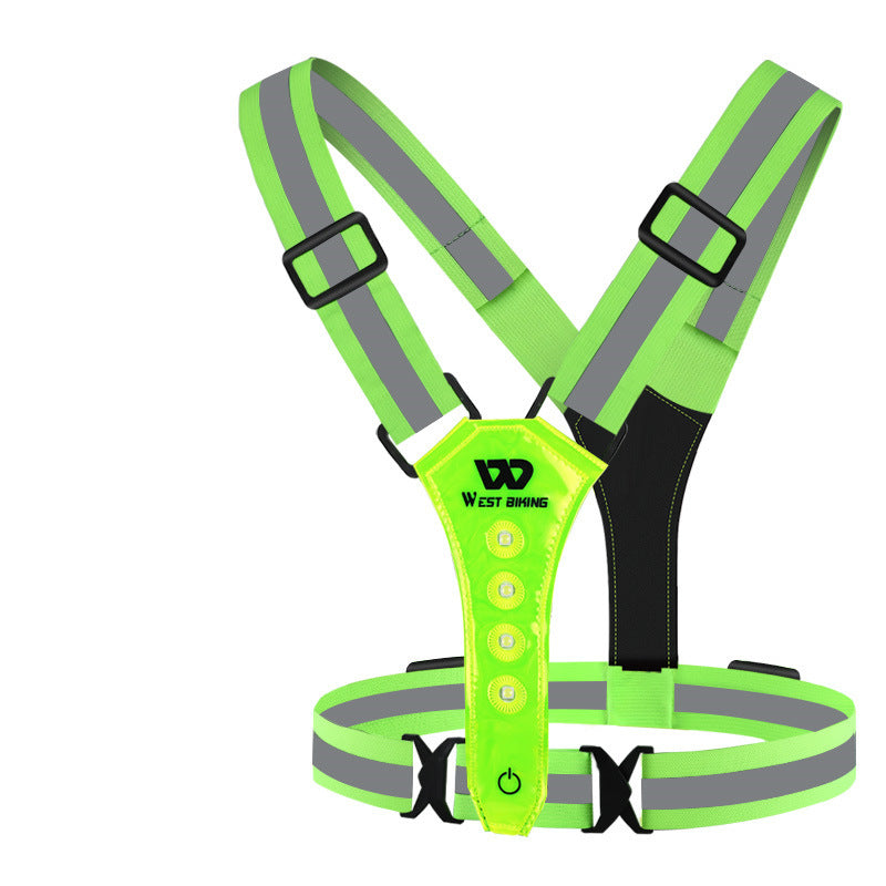 Outdoor Night Run Reflective Vest Riding Warning Light 56f3890f 7e66 484a a45d e002a0ba8fa7