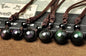 Natural Obsidian Rainbow Eye Transfer Good Luck Bead Pendant Necklace Polyester Rope Chain Necklace Jewelry For Woman 5714515