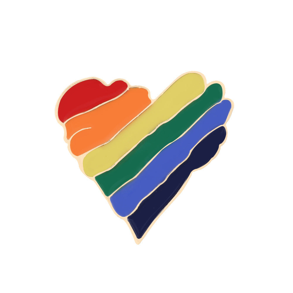 New Creative European And American Six Color Rainbow Brooch 572d0466 c31d 4022 9da5 299350301981