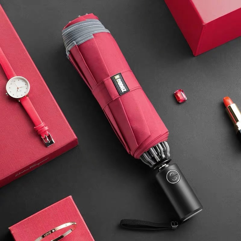 LED Flashlight Lighting Rain and Sunshine Folding Umbrella 57343433895