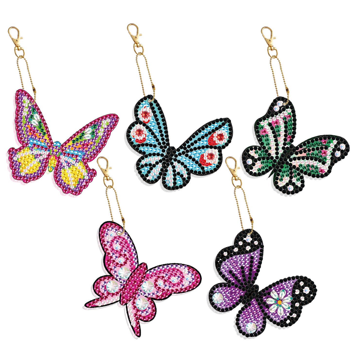 5D Diamond Drawing Keychain Double Sided Irregular - HD Wireless Product #8