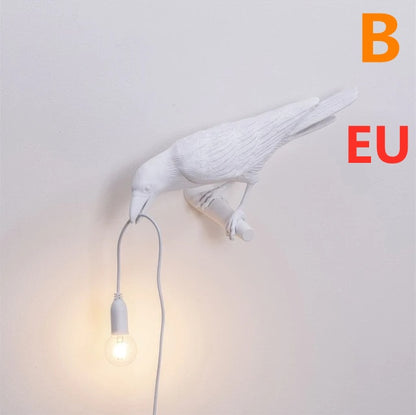 Creative Auspicious Bird Resin Wall Lamp Decoration 5746220137024