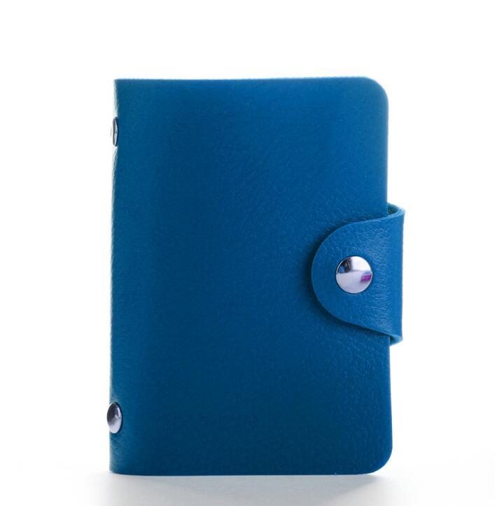 24 slots Fashion PU Leather Business Card Holder Organizer - HD Wireless Product #7