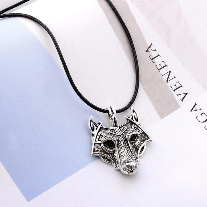 Viking Wolf Head Amulet Pendant Necklace 57586564768