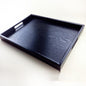 Japanese style rectangular black hotel wooden tray