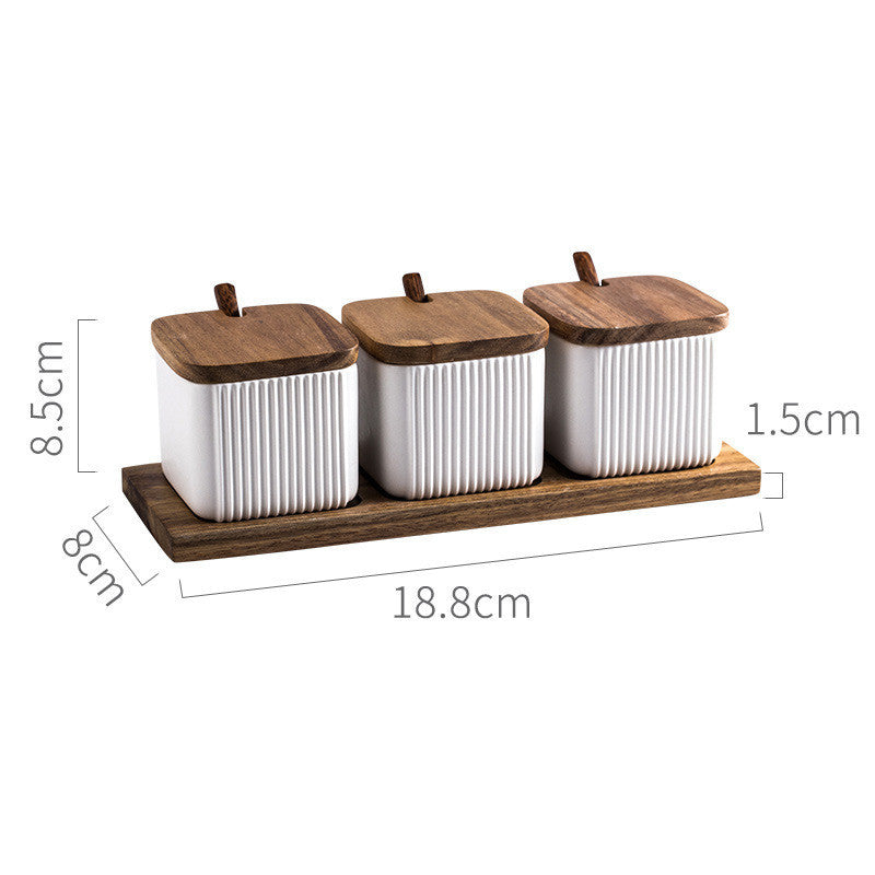 Household Seasoning Box Ceramic Seasoning Jar Set 5767484875265