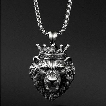 Crown Lion's Head Pendant Necklace 5768fd0d 2b3f 4466 bfb6 0cca44aedb64