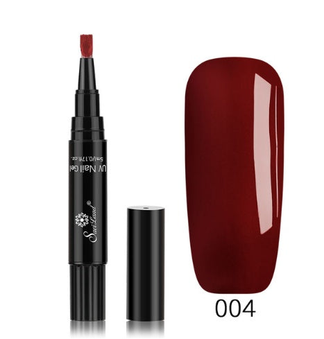3 In 1 Gel Nail Varnish Pen Glitter One Step Nail Art Gel Polish Hybrid - HD Wireless Product #5