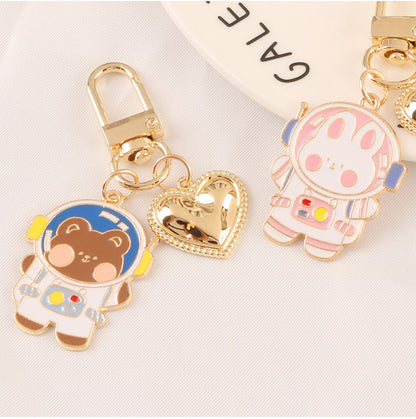 Cartoon Space Rabbit Space Bear Alloy Keychain Pendant 576df4aa 0c09 419c 97ef 908c4f203ee1