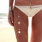 Vintage Chain Tassel Multilayer Coin Leg Chain