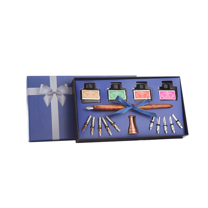Pen and Ink Gift Box Wooden Dip Pen Set - 图片 5