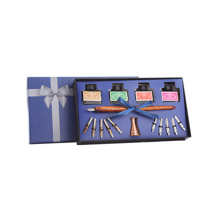 Pen and Ink Gift Box Wooden Dip Pen Set - 图片 5