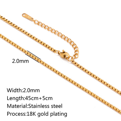 Stainless Steel Vacuum Vapor Plating 18K Gold Color Protection Lip Chain Accessories 5784d0d5 e3af 487b bbce 81d055c28e16
