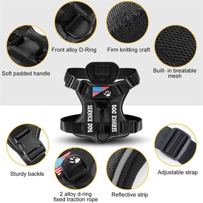 Shock Absorption Night Vision Reflective Pet Tactical Chest Strap 579d42e9 bcfc 44ea 9b98 9ecbdbf60c2f