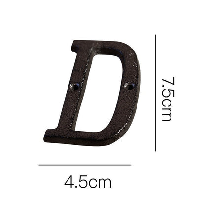 European-style Retro Cast Iron Three-dimensional Wrought Iron 26 English Letters Door Number 57adb092 fe03 4ea6 a7e6 ce6d67ca