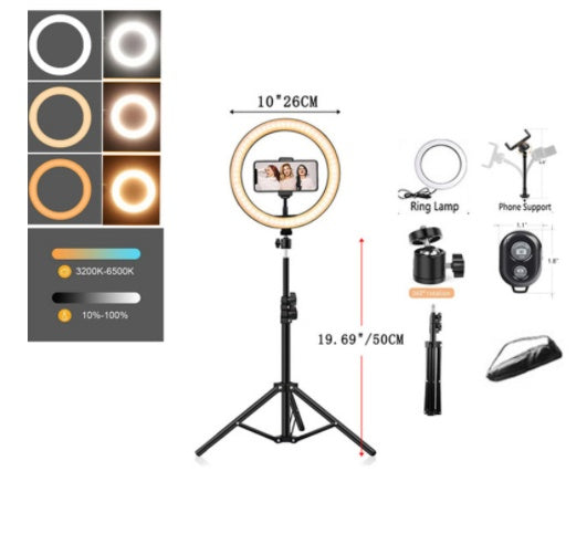 Ring Mobile Phone Holder Bracket Tripod Round Fill Light 3 Colors 57b7c269 6778 4c12 a161 2cd5af881cd4
