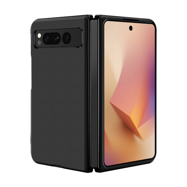 Plain Leather Anti-fall Ultra-thin Foldable Leather Protective Shell - 图片 5