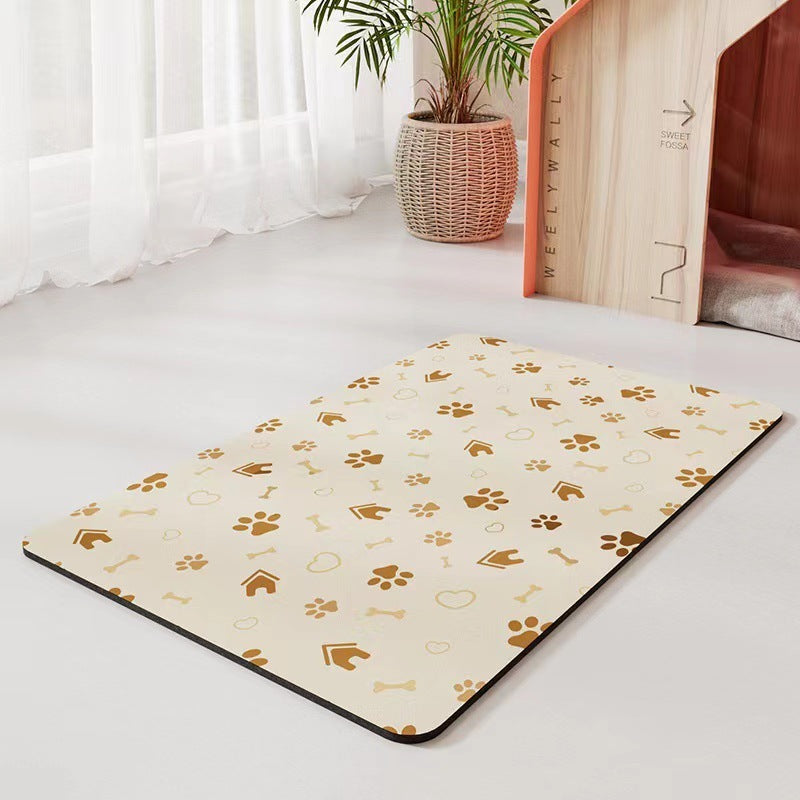 Pet Diatom Ooze Floor Mat Dogs And Cats Eating Mat Spill-proof Waterproof Quick-drying Placemat 57db792a cf7b 4104 b0df d1e56