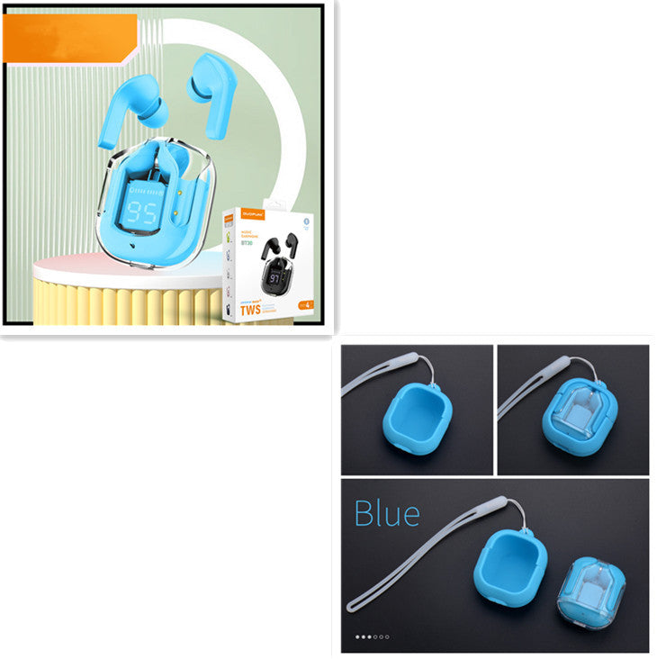 New Mini Transparent Wireless Bluetooth Headset Digital Display ENC Noise Reduction True Wireless Sports Music 57f05694 47b1 