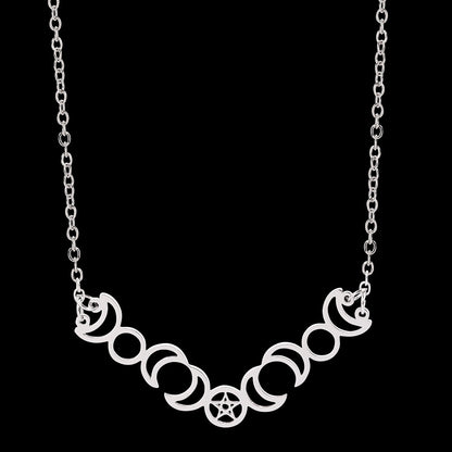 Five Pointed Star Sun Moon Necklace Multi Month Hollow Stainless Steel Pendant 57f804d2 2779 48a8 94dc d68c3e2ef837 a5bc62b9 