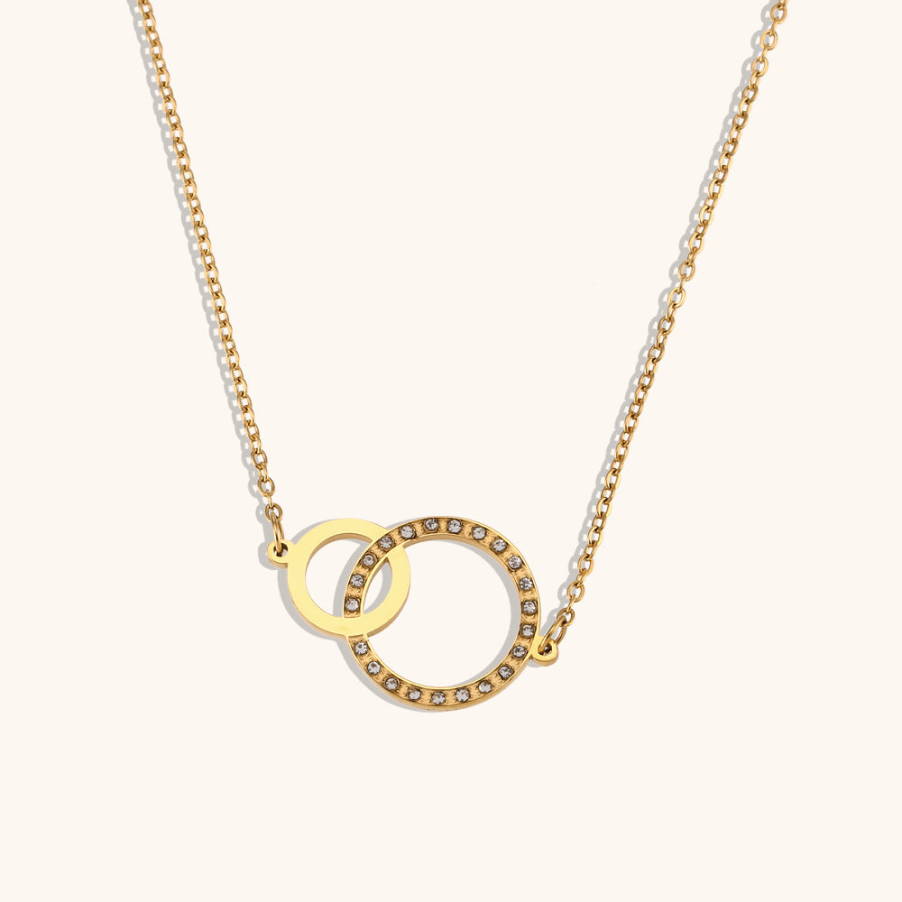 Personalized Simple Inlaid Zirconium Size Ring Bracelet Stainless Steel Plated 18k Necklace Ornament 58023ac0 ee1c 49c4 a781 