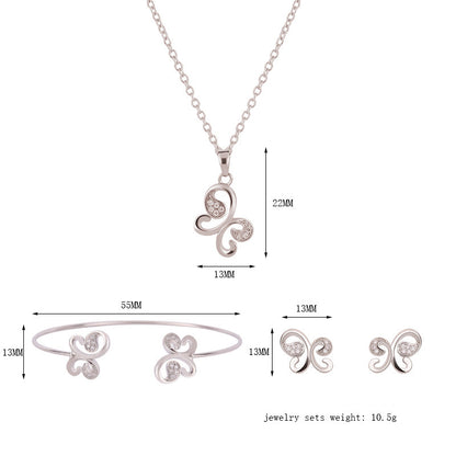 Three-piece Set Of New Butterfly Diamond Jewelry 58133986 2c6f 495c b544 3d3a7151a3d2