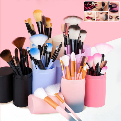 12pcs Makeup Brush Set Blush Eyeshadow Eyelash Highlighter Makeup Brush - HD Wireless Product #1