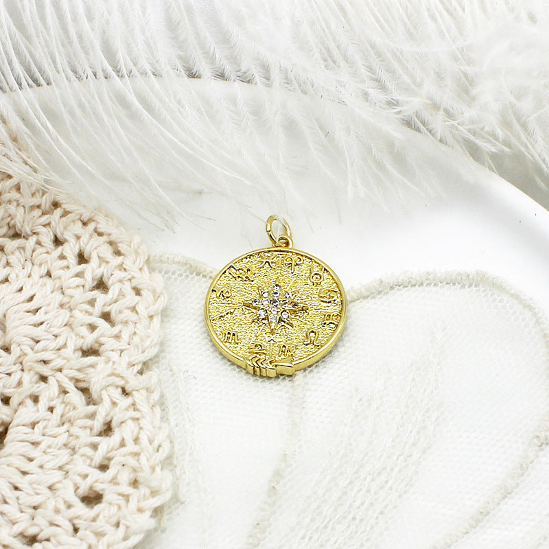 Micro-inlaid Six-pointed Star Compass Hanging Piece Pendant Necklace Bracelet Earrings 584c5172 57fb 45d7 b6eb b17aa0a4dcb8