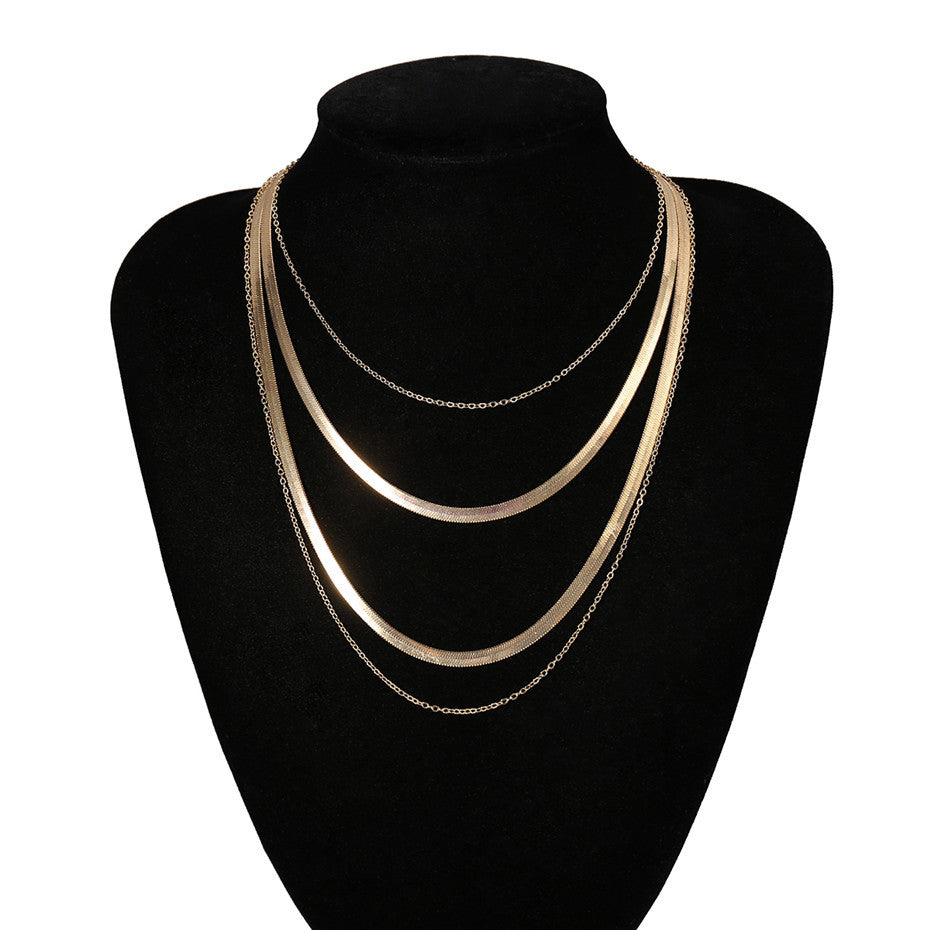 Personalized multi layer snake bone chain 585125724396