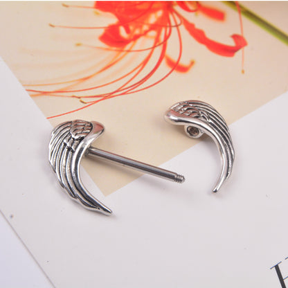 Stainless Steel Breast Ring Fashionable Breast Ring Wing Breast Nail