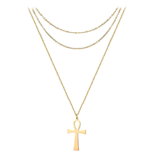 Stainless steel layered necklace 585639137990