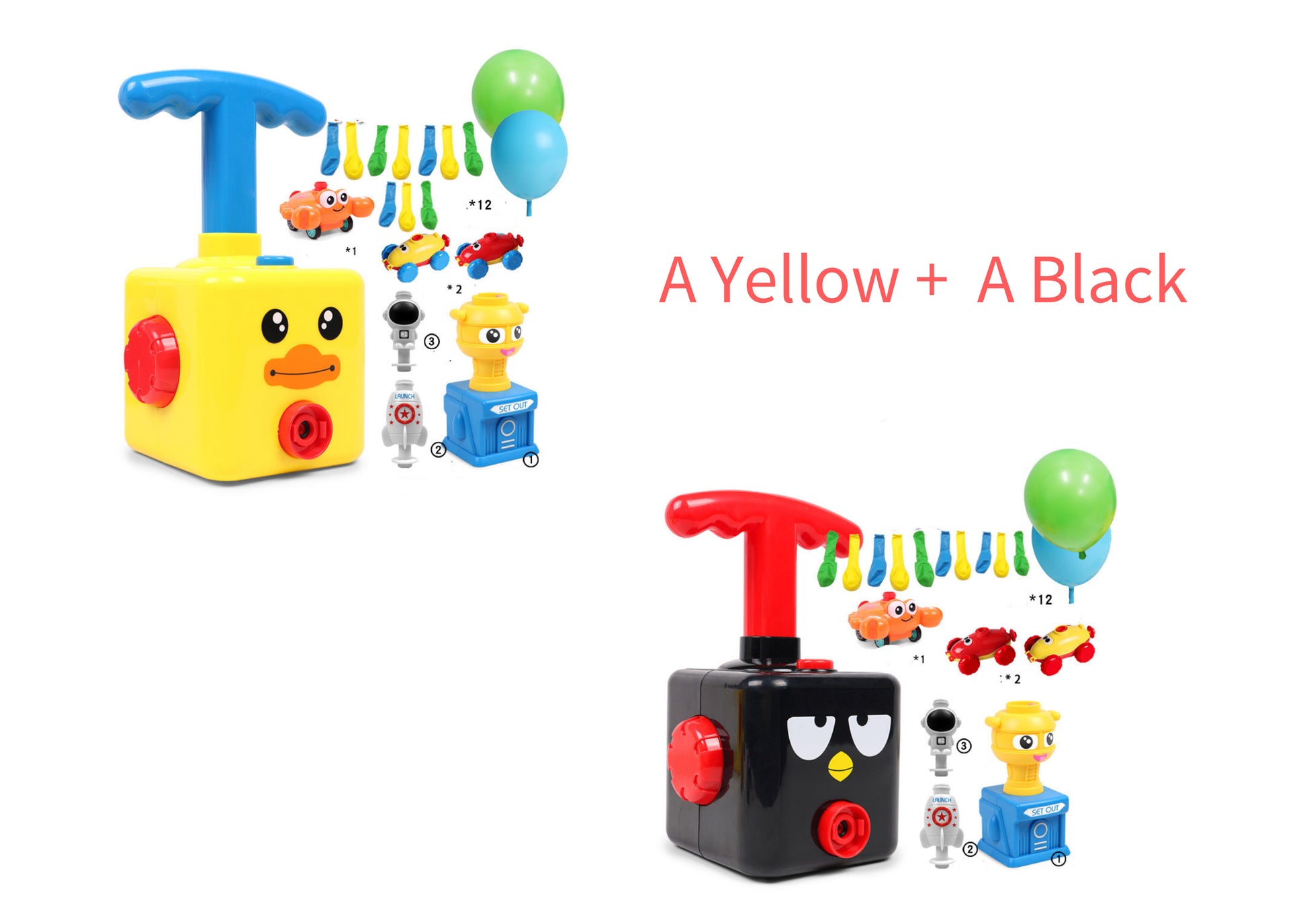 Power Balloon Launch Tower Toy Puzzle  Education Inertia Air Power Balloon Car Science Experimen Toy For Children Gift 587961