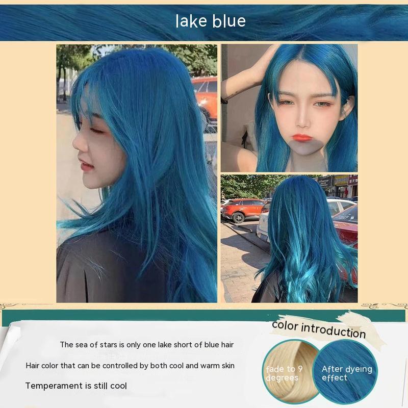 Ammonia-free Hair Color Paste Monochrome Paste Cover White Hair Multi-segment Color One-step Black Tea Gray Blue Black Hair D
