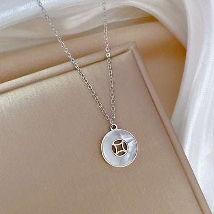 Beimu Coin Women's Simple Short Collar Chain 58900bb9 9b2a 4322 bfd8 54fa16cab2c3
