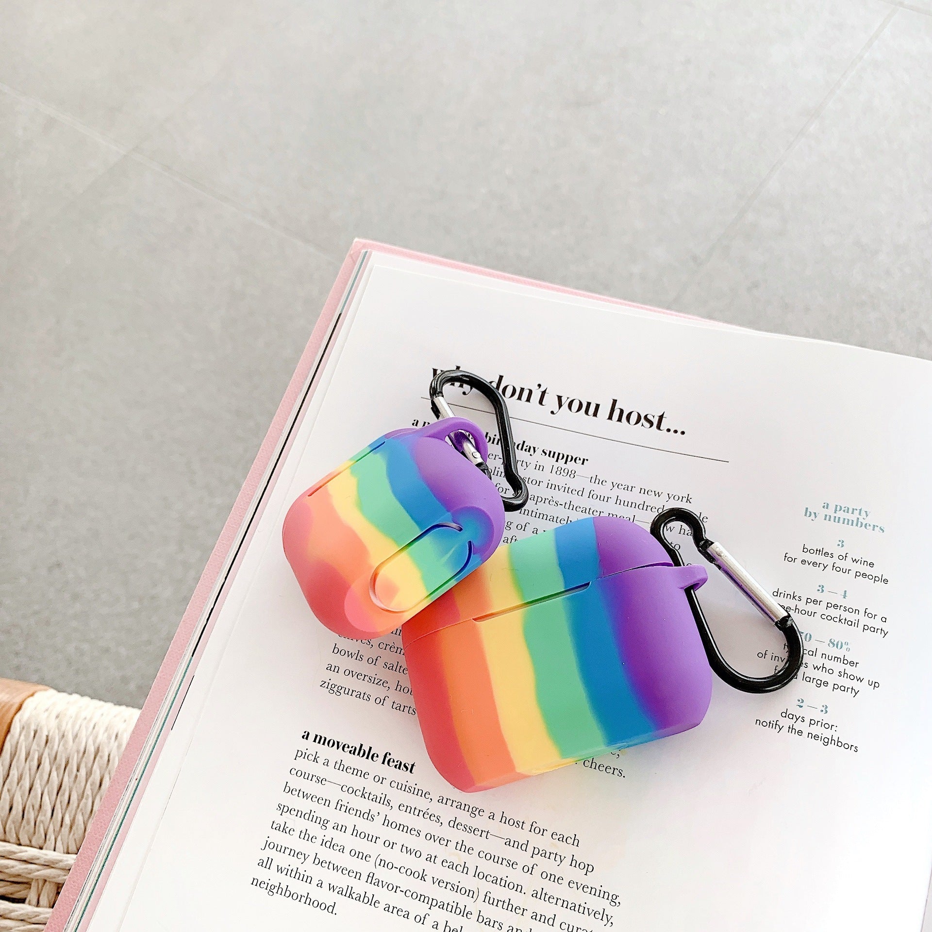 Compatible with Apple, Rainbow silicone protective sleeve 589435997486