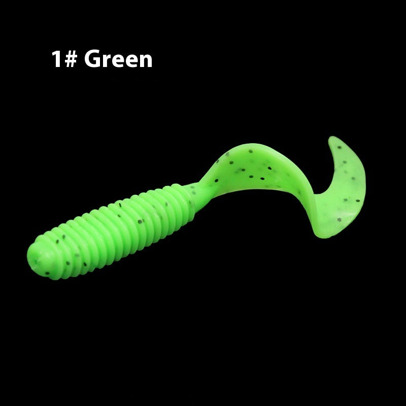 Fishing Gear Eight Colors Rolled Tail Fishy Luer Soft Lure Single Tail Bait 589a27a2 a2bc 4bcd 8335 c44f80a24324 trans